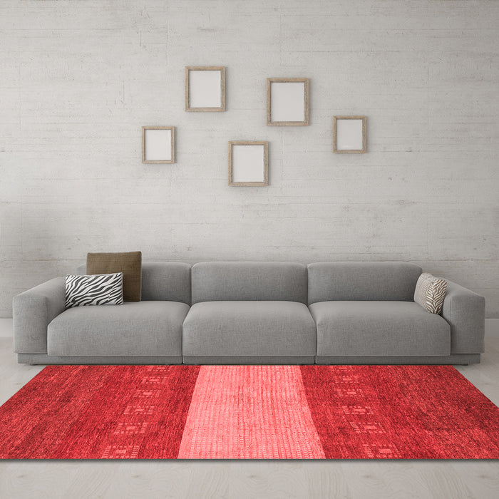 Modern Red Washable Rugs