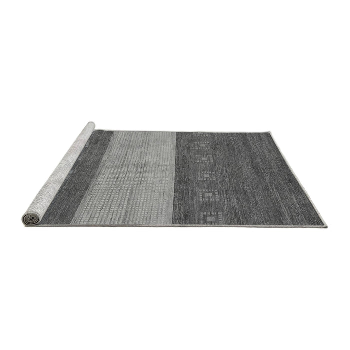 Sideview of Machine Washable Abstract Gray Modern Rug, wshabs1448gry