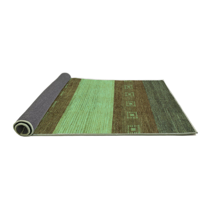 Sideview of Abstract Turquoise Modern Rug, abs1448turq