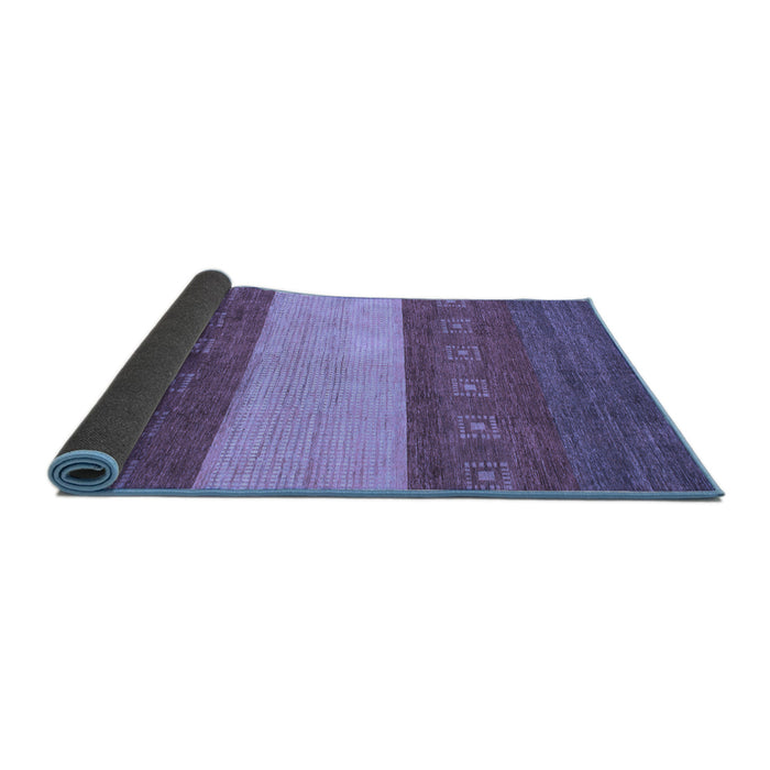 Sideview of Abstract Blue Modern Rug, abs1448blu