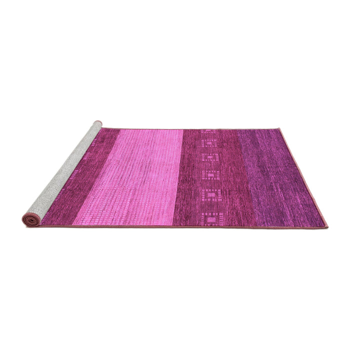 Sideview of Machine Washable Abstract Purple Modern Area Rugs, wshabs1448pur