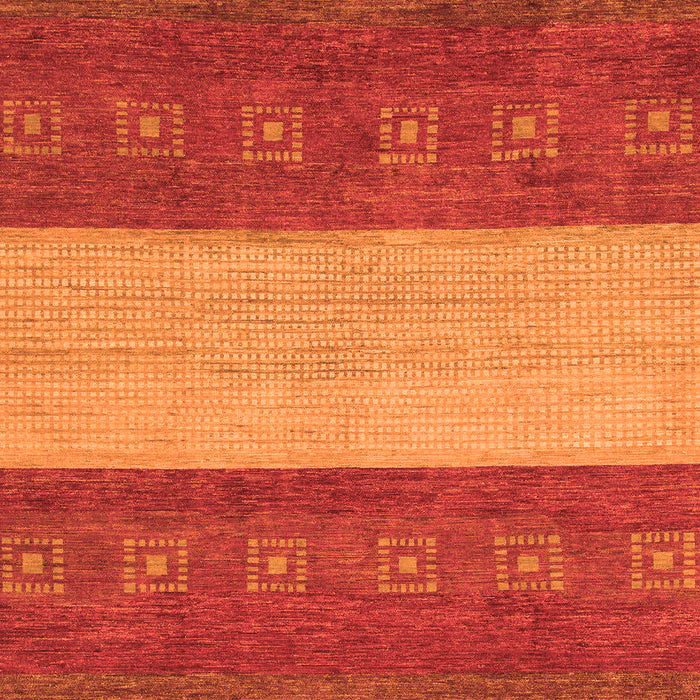 Machine Washable Abstract Orange Modern Area Rugs, wshabs1448org