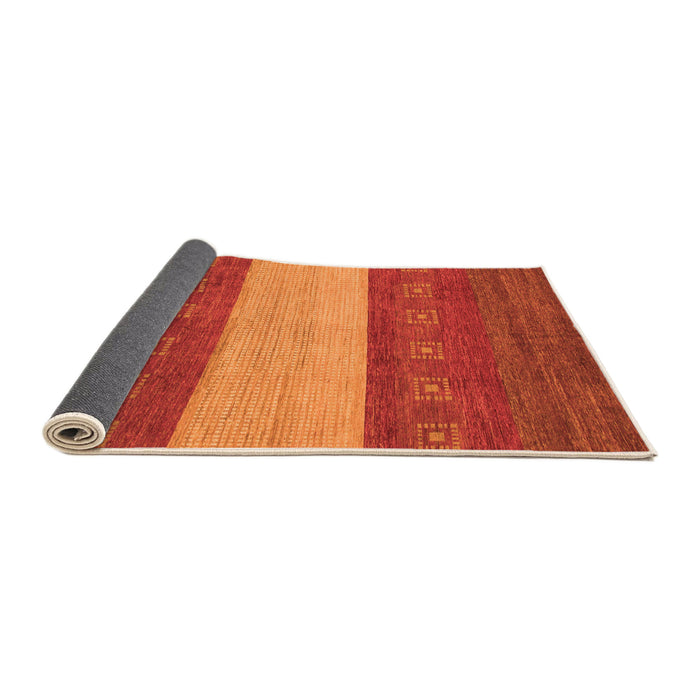 Sideview of Abstract Orange Modern Rug, abs1448org