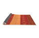 Sideview of Abstract Orange Modern Rug, abs1448org