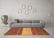 Machine Washable Abstract Brown Modern Rug in a Living Room,, wshabs1448brn