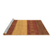 Sideview of Machine Washable Abstract Brown Modern Rug, wshabs1448brn