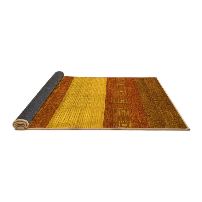 Sideview of Abstract Yellow Modern Rug, abs1448yw