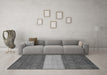 Machine Washable Abstract Gray Modern Rug in a Living Room,, wshabs1448gry