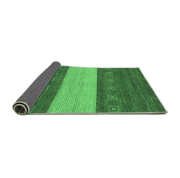 Sideview of Abstract Emerald Green Modern Rug, abs1448emgrn