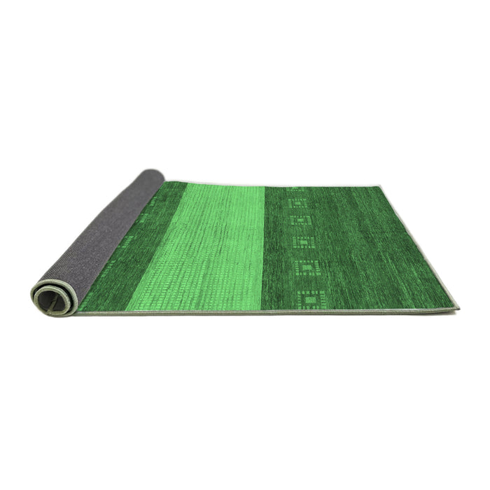 Sideview of Abstract Emerald Green Modern Rug, abs1448emgrn