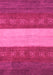 Machine Washable Abstract Pink Modern Rug, wshabs1448pnk