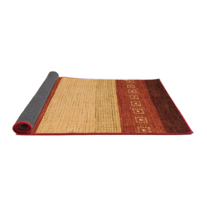 Sideview of Abstract Red Modern Rug, abs1449