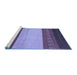 Sideview of Machine Washable Abstract Blue Modern Rug, wshabs1449blu