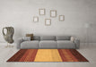 Machine Washable Abstract Brown Modern Rug in a Living Room,, wshabs1449brn