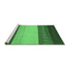 Sideview of Machine Washable Abstract Emerald Green Modern Area Rugs, wshabs1449emgrn