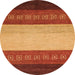 Round Abstract Red Modern Rug, abs1449