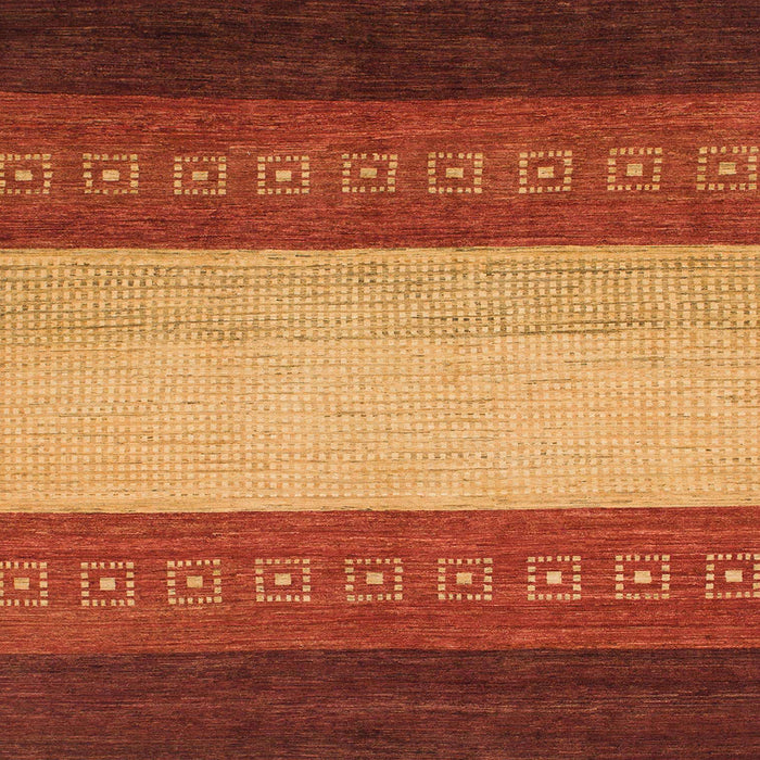 Square Machine Washable Abstract Tomato Red Rug, wshabs1449