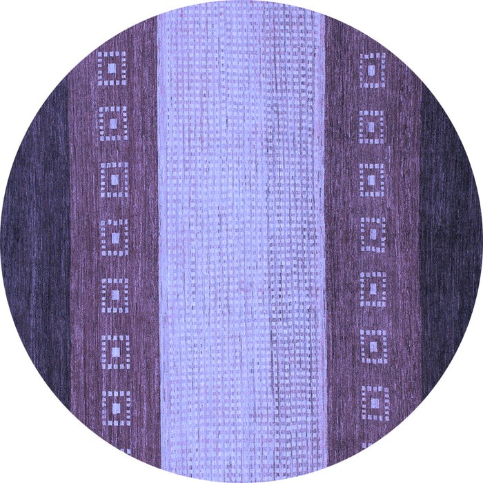 Round Machine Washable Abstract Blue Modern Rug, wshabs1449blu