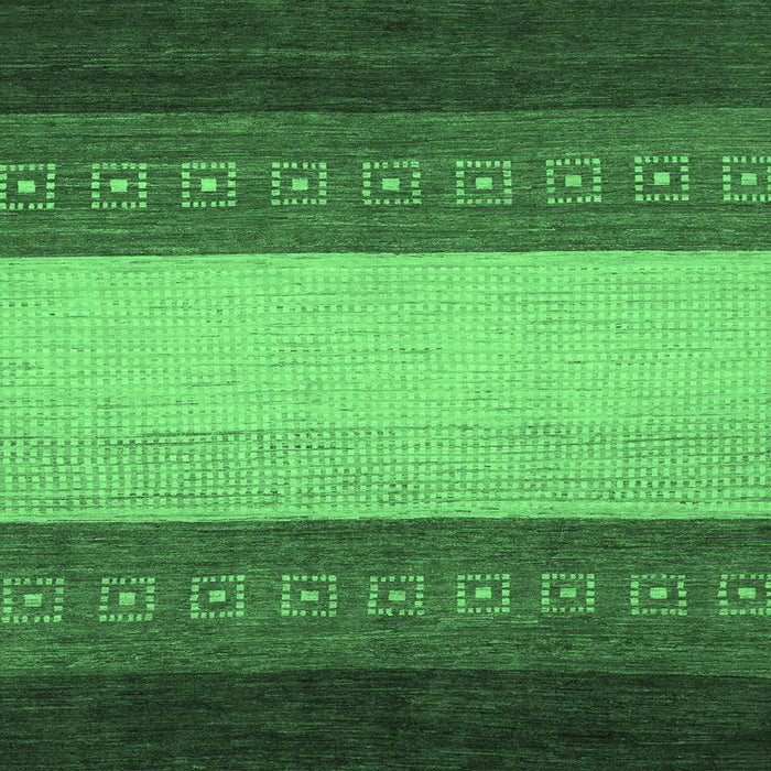 Square Machine Washable Abstract Emerald Green Modern Area Rugs, wshabs1449emgrn