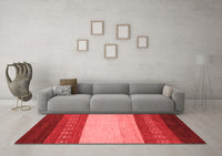 Machine Washable Abstract Red Modern Rug, wshabs1449red