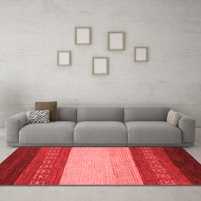 Modern Red Washable Rugs