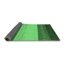 Sideview of Abstract Emerald Green Modern Rug, abs1449emgrn