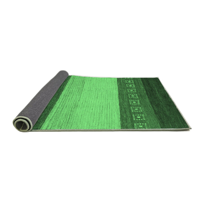 Sideview of Abstract Emerald Green Modern Rug, abs1449emgrn