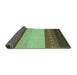 Sideview of Abstract Turquoise Modern Rug, abs1449turq