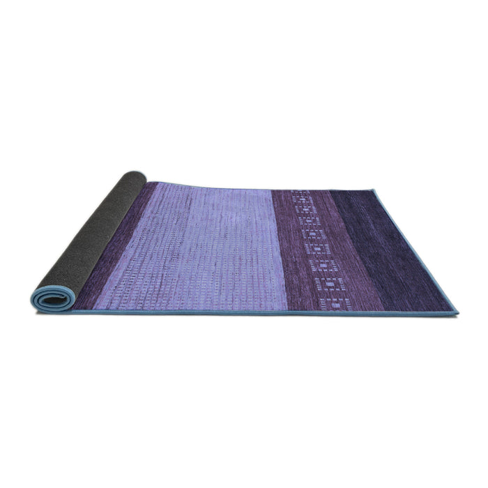 Sideview of Abstract Blue Modern Rug, abs1449blu