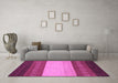 Machine Washable Abstract Purple Modern Area Rugs in a Living Room, wshabs1449pur