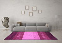 Machine Washable Abstract Purple Modern Rug, wshabs1449pur