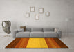 Machine Washable Abstract Yellow Modern Rug in a Living Room, wshabs1449yw