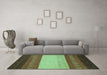 Machine Washable Abstract Turquoise Modern Area Rugs in a Living Room,, wshabs1449turq