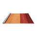 Sideview of Machine Washable Abstract Orange Modern Area Rugs, wshabs1449org