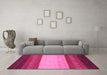 Machine Washable Abstract Pink Modern Rug in a Living Room, wshabs1449pnk
