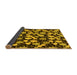 Sideview of Abstract Yellow Modern Rug, abs144yw