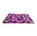 Sideview of Abstract Purple Modern Rug, abs144pur