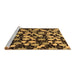 Sideview of Machine Washable Abstract Brown Modern Rug, wshabs144brn