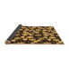 Sideview of Abstract Brown Modern Rug, abs144brn