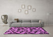 Machine Washable Abstract Purple Modern Area Rugs in a Living Room, wshabs144pur