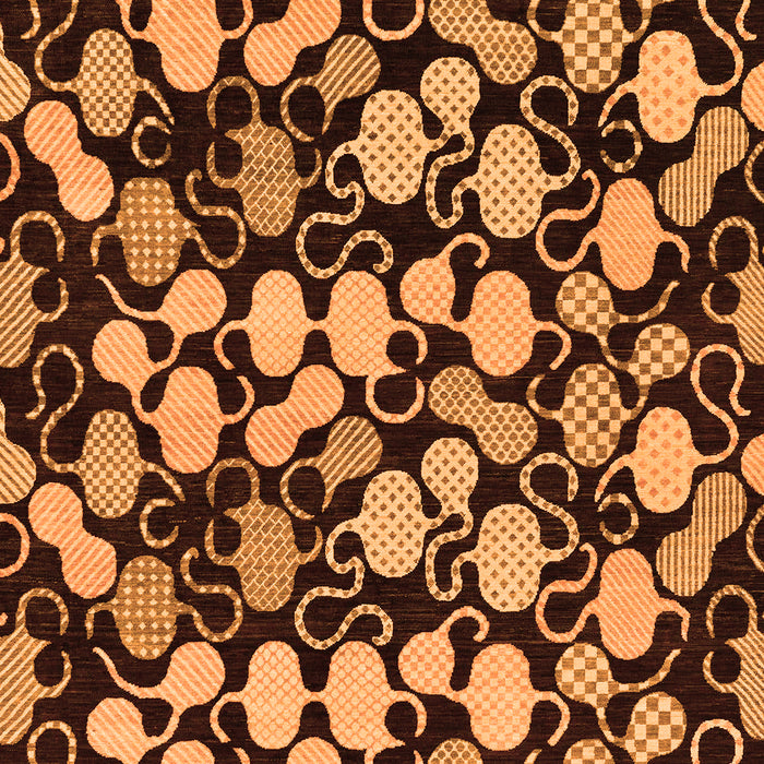 Machine Washable Abstract Orange Modern Area Rugs, wshabs144org