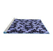 Sideview of Machine Washable Abstract Blue Modern Rug, wshabs144blu