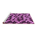 Sideview of Machine Washable Abstract Purple Modern Area Rugs, wshabs144pur