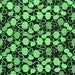 Square Machine Washable Abstract Emerald Green Modern Area Rugs, wshabs144emgrn