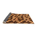 Sideview of Abstract Orange Modern Rug, abs144org