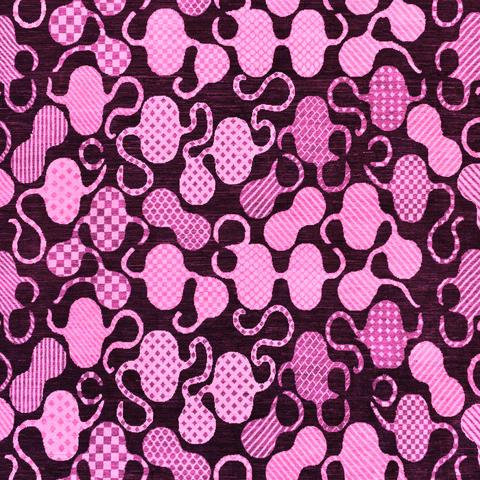 Machine Washable Abstract Pink Modern Rug, wshabs144pnk