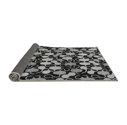 Sideview of Abstract Gray Modern Rug, abs144gry