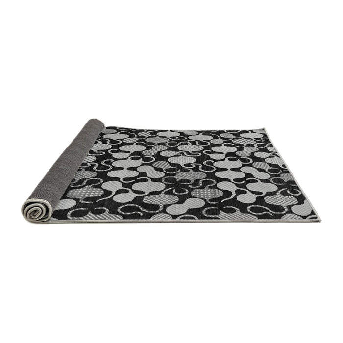 Sideview of Abstract Gray Modern Rug, abs144gry