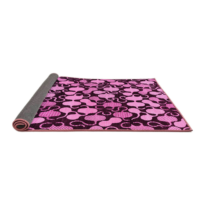 Sideview of Abstract Pink Modern Rug, abs144pnk