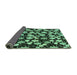 Sideview of Abstract Turquoise Modern Rug, abs144turq